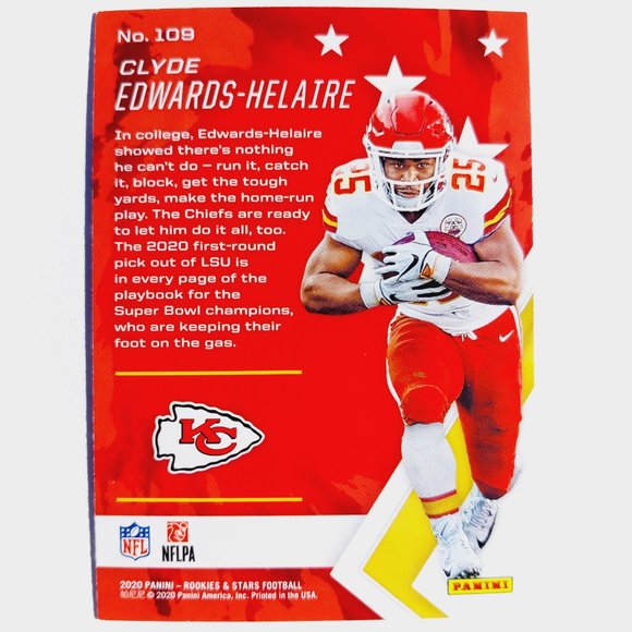 Kansas City Chiefs (Clyde Edwards-Helaire) - FTBL [16_CEH1] - Rookie Card (RC) - Picture 3 of 3